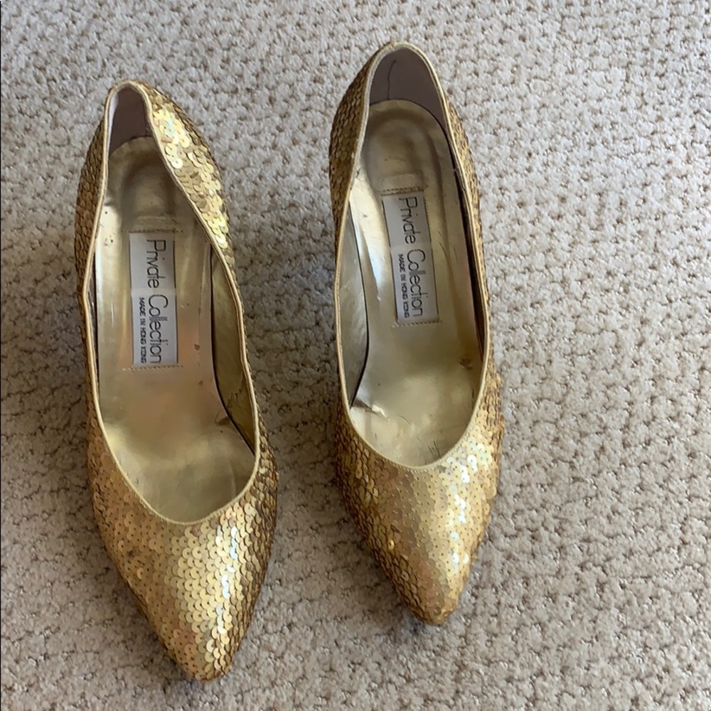 Gold Private collection heels